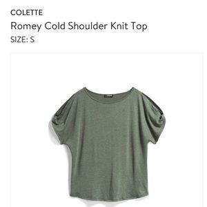 Colette Romey Cold Shoulder Knit Top